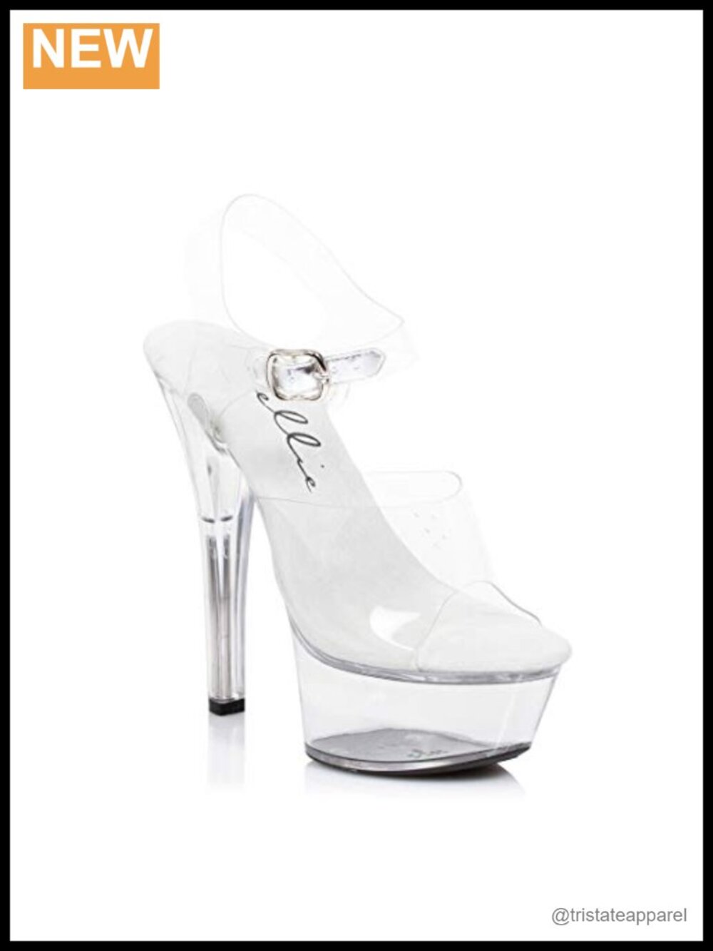 Lucite Platform Sandal Ankle Strap Buckle Open Toe